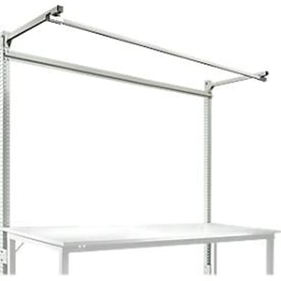 Opbouwframe met giek, Basistafel STANDAARD werktafel/werkbank UNIVERSAL/PROFI, 2000 mm, lichtgrijs