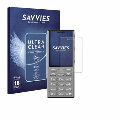 Savvies - Screenprotector voor Nokia 130 Music - Folie Beschermfolie transparant 18 Stuks
