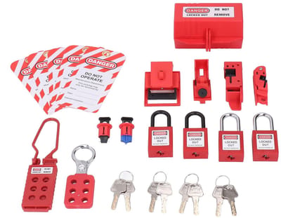Lockout Tag Out Set voor Elektrische Veiligheid - Multifunctionele Lockout Kit - Essentieel voor Veiligheid - Compleet met Accessoires - .