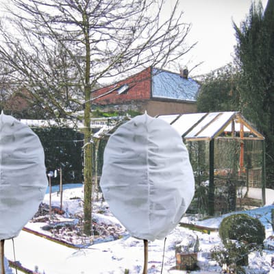2 Plantenhoezen anti-vries met trekkoord 200x240cm 70g/m² - wit - Beschermt tegen vorst & wind - Luchtdoorlatend - Met handige rits & trekkoord