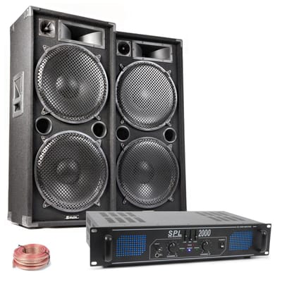 SkyTec MAX215 met SPL2000 versterker - 2000W complete installatie
