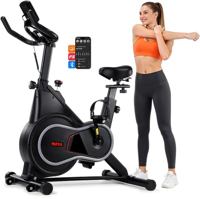Wentinkmo Indoor Cycling Fiets - 4 kg Vliegwiel - Verstelbare zitting & Stuur - LCD- scherm met puls en tijd