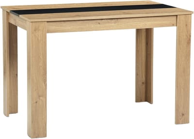 Eettafel Rechthoekig - Keukentafel Woonkamertafel - Gezellig Tafelen - Scandinavisch Design - 110 x 70 cm - Eiken Bruin Zwart