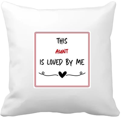 Akyol - this aunt is loved by me Kussen hoes - Tante - iemand die houdt van zijn tante - verjaardag - cadeautje voor tante - tante artikelen - kado - geschenk - 40 bij 40 cm