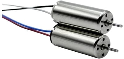 Mini Motor - Hoge Snelheid Motor - Modelbouw - Coreless Ontwerp - 7 mm x 16 mm - Rood en Blauw