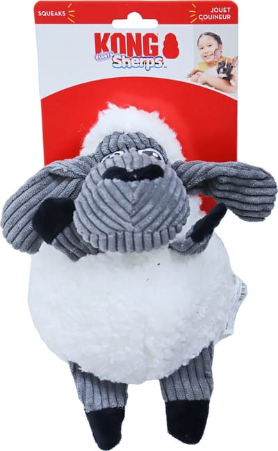 Kong Sherps Floofs Big Sheep | Groot Zacht Pluche Hondenspeeltje met Corduroy