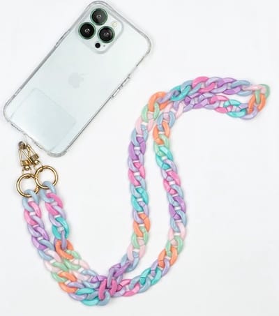 Casemania Universele Telefoonkoord met Kralen - Verstelbare Nek Ketting - Koord voor Telefoon - Unicorn