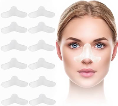 12-delige set - Neuspad voor beademingsmasker - Neuspad voor gezichtsmasker - Gel neuspad - Knipbaar siliconen neuspad - Past op de meeste gezichtsmaskers