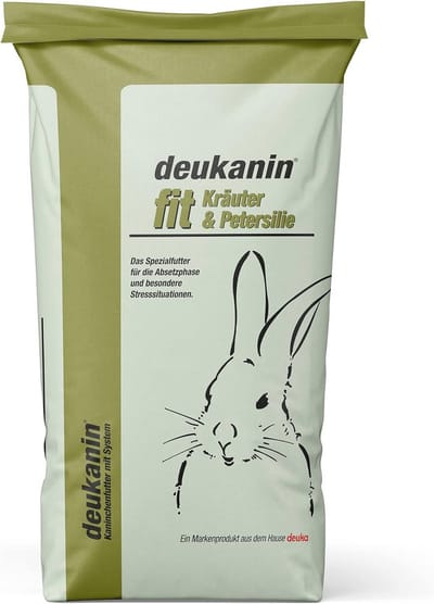 deuka nin fit Kruiden en peterselie, 25 kg, konijnenvoer, startervoer voor jonge konijnen, cavia's en chinchilla's, aanvullend voer
