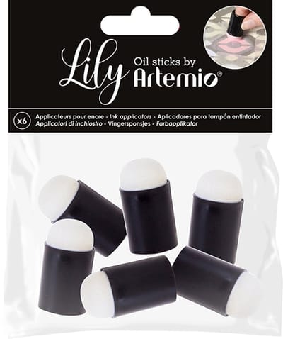 6 vingersponsjes voor inkt - Artemio