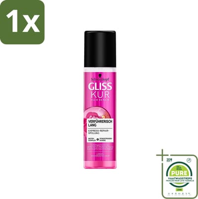 1 x Gliss-Kur - Hair Repair - Long & Sublime - Express Repair Conditioner - 200 ml - Haarkleur - Haarverzorging - Haarherstel - Haarversterking - Keratine