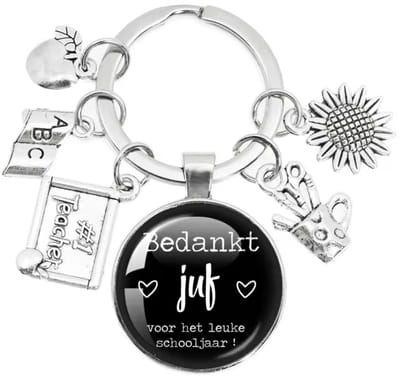 Without Lemon - Bedankt Juf Sleutelhanger - Juffendag / Einde Schooljaar Bedankje - Leuk Juf Geschenk - Versie: A