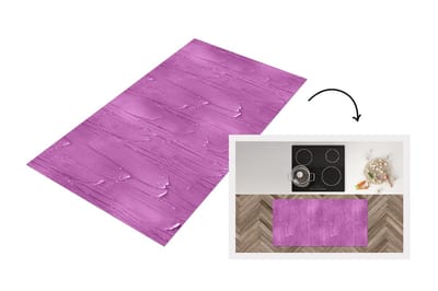 Keukenloper - Loper keuken - Patronen - Verf - Paars - 120x60 cm - Keukenloper vinyl