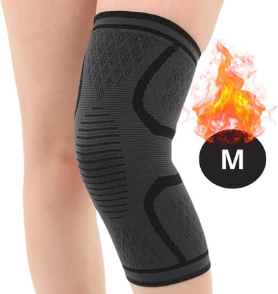 Nivard Kniebrace - Sportbrace Knie - Knee Sleeves - Knee Sleeves Powerlifting - Compressie Knie Brace - Knee Wraps - Knee Support - Dames - Heren - Zwart - Maat M