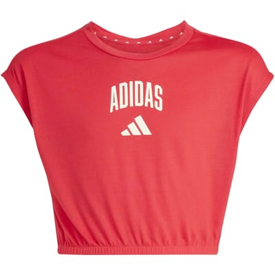 Adidas Seasonals Collegiate Typography T-shirt Met Korte Mouwen Rood 7-8 Years Meisje