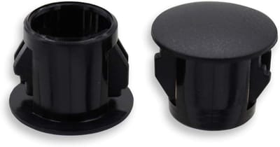 Gatpluggen Kunststof - Afdekkers Sluitgat - Gaten Afdekken - Elastische Gesp - 10mm Diameter - Zwart