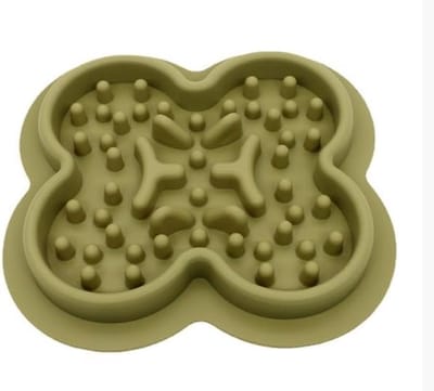 Set van 2 langzame voerbakken voor honden, siliconen puzzelbakken, anti-verslikken en antislip, ideaal voor middelgrote en kleine honden en katten