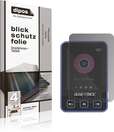 dipos – Matte Privacy Screenprotector geschikt voor Aiandcc M8 MP3-Player | Anti-Spy Beschermfolie