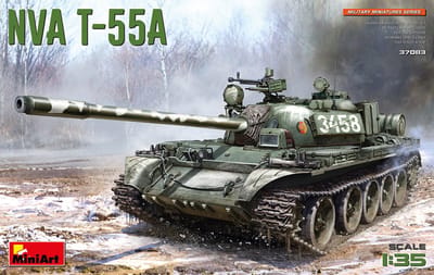 MiniArt Modelbouwpakket Militaire voertuigen - 37083 NVA T-55A Tank Plastic - 1:35 - Modelbouw