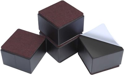 Meubelverhogers - Verhogers - Extra ruimte - Zelfklevend koolstofstaal - 8 cm - Zwart