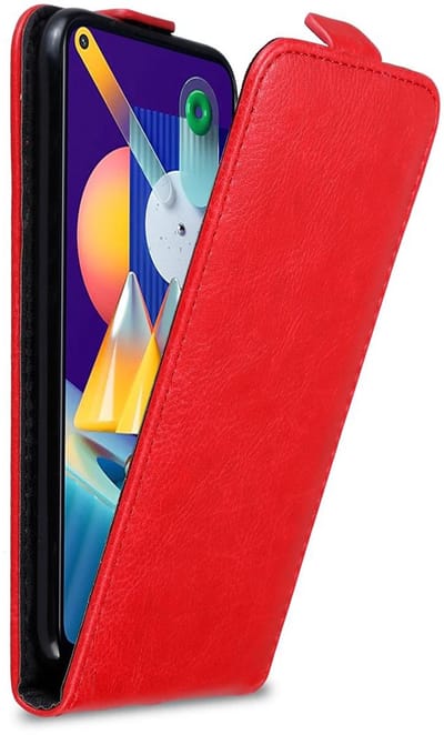 Cadorabo Hoesje geschikt voor Samsung Galaxy A11 / M11 in APPEL ROOD - Beschermhoes in flip design Case Cover met magnetische sluiting