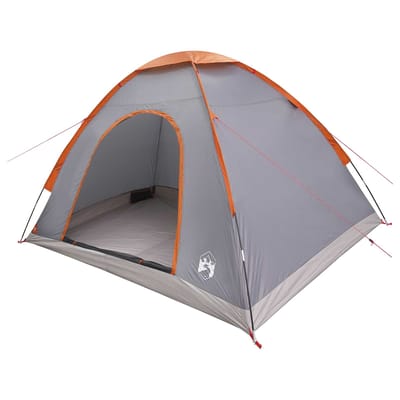 vidaXL - Kamperen - tent - 4-persoons - Grijs - en - Oranje