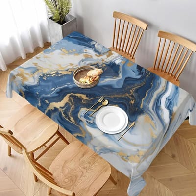 Wit Grijs Goud Marmer Textuur Rechthoekig Tafelkleed Feestdecoratie Moderne Abstracte Geometrische Textuur Tafelkleed Huisdecoratie 100x140cm