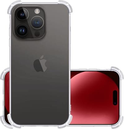Hoesje - Geschikt voor Apple iPhone 15 Pro - Sterk & Shockproof - Siliconen Case - Back Cover - Telefoon Hoes Shock Proof - Transparant