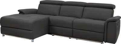 Pareli-Bank - 3-zits Links - Elektrisch - Bruin PU