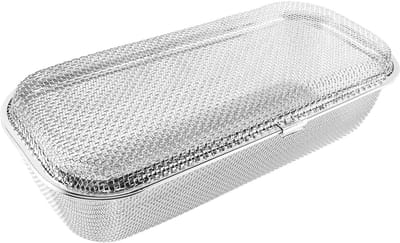 Vaatwasser Spoelmand - Bestekmand Keukengerei - Schoon Bestek - Roestvrij Staal - 26.5x11.5x7.5 cm - Zilver