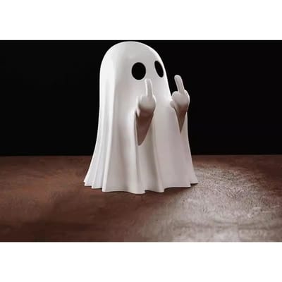 Schattig Middelvinger Spookbeeld Klein Halloween Decor voor Thuis Tafelstuk voor Koffietafel Lieflijk Horrorbeeldje
