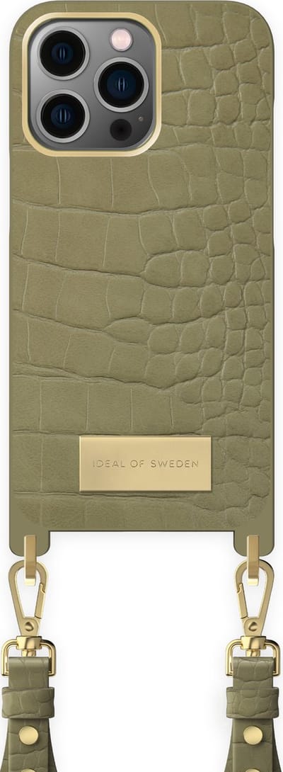 iDeal of Sweden Atelier Necklace case iPhone 13 Pro Sage Croco