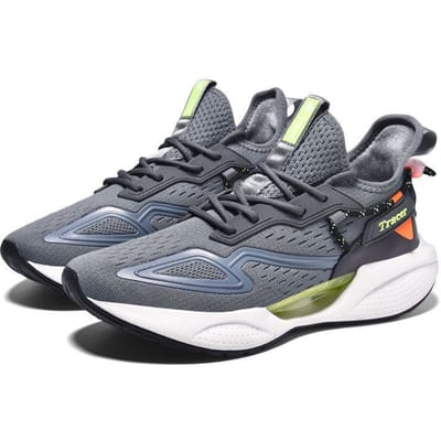 Zomer Nieuwe Herenschoenen Mode Trendy Casual Schoenen Lage Top Ademende Sportschoenen Jeugd Studenten Outdoor Hardloopschoenen 44 gray