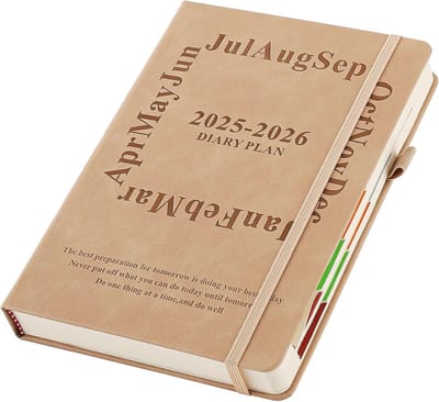Dagelijkse en maandelijkse planner 2025-2026 A5 - Academisch dagboek met ruimte voor taken en herinneringen