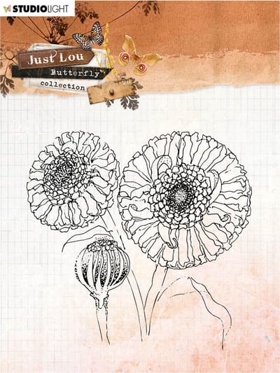 Clear stamp - Just Lou butterfly collection nr. 16
