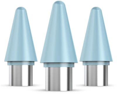Buddi Replacement Tips - Vervangbare stylus punten – Premium tips geschikt voor Buddi Flow en Buddi Flow 2 – iPad pen vervangpunt – Replacement tips voor Apple Pencil - Set van 3 - Blauw