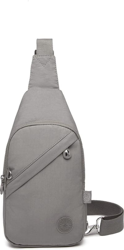 Bagwise® Premium Crossbody Tas Dames & Heren – Sling Bag / Schoudertas – Waterafstotend – Anti-Diefstal Vak – Verstelbare Band – (1239) Grijs