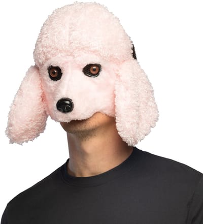 Boland - Pluchen masker Roze poedel - Volwassenen - - Hond - Funny - Cosplay