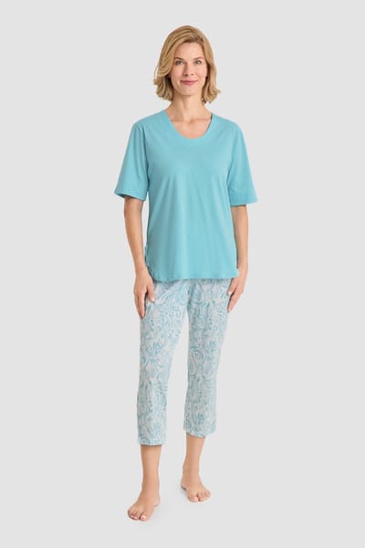 Rösch Paisley Pyjama 1263044 Aqua - maat 38