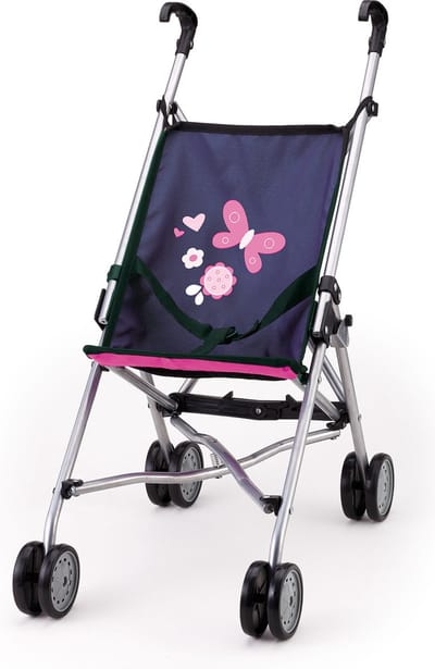 Bayer Design - Poppenbuggy - Blauw met vlinders