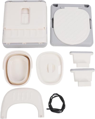 Opvouwbare toiletstoel - Draagbare commode - Thuiszorg en mobiliteit - Antislip en kantelvrij - 37 cm zithoogte
