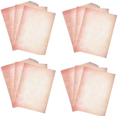 Dailygoods- Briefpapier 60 Vellen - Retro Roze - Schrijfpapier - Kopieerpapier - Gekleurd Printerpapier - 8,3 x 11,4 Inch - Geschikt voor Afdrukken