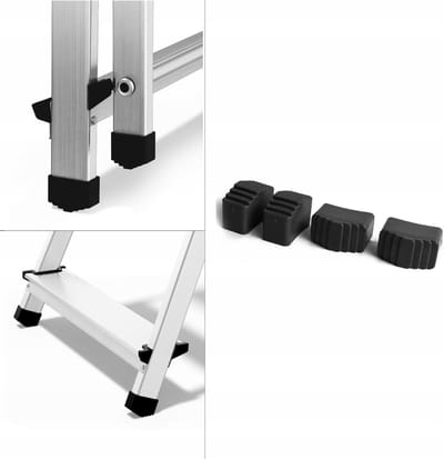 Antislip Laddervoeten - Ladder Stabilisatoren - Vloer Beschermen - Universele Pasvorm - 33x20x50mm / 40x20x50mm - Zwart
