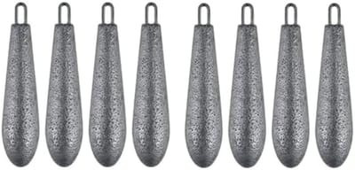 Vislood Set - Loodjes Vissen - Karper Vissen - Roestvrij Staal - 8 x 1 oz - Zilver