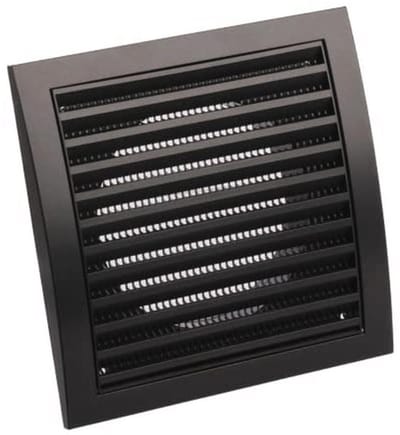 Ventilatierooster Ø 125mm met Insectenbescherming - ABS Kunststof Antraciet