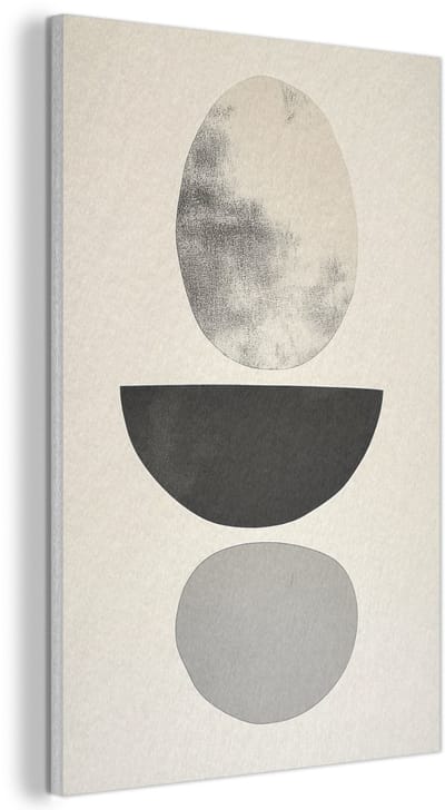 Akoestisch wandpaneel 40x60 cm - Vilt schilderij Beige - Japandi - Wabi sabi - Akoestische panelen - Geluidsdempende wanddecoratie - Geluidsisolatie woonkamer - Muurdecoratie geluidspanelen