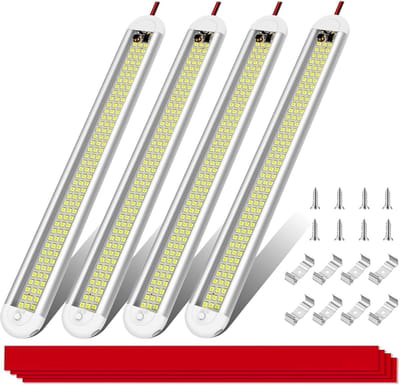 SnelShoppen - 120 LED Binnenverlichting voor Auto's, 12V LED Strip met Aan/Uit Schakelaar, 1600LM Verlichting voor Van, Caravan, Boot, Keuken, Badkame