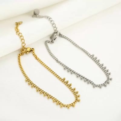 Armband Stainless Steel - Goud - Dots