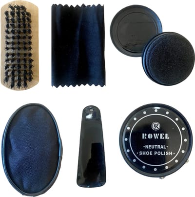 Premium Schoenpoets Set - Schoensmeer - Sneaker Cleaner - Cleaning Kit / Refresh / Schoenen Schoonmaak - Schoenverzorging - Schoenborstel - Schoonmaak Set - 6 Stuks - Schoenkit - ETUI