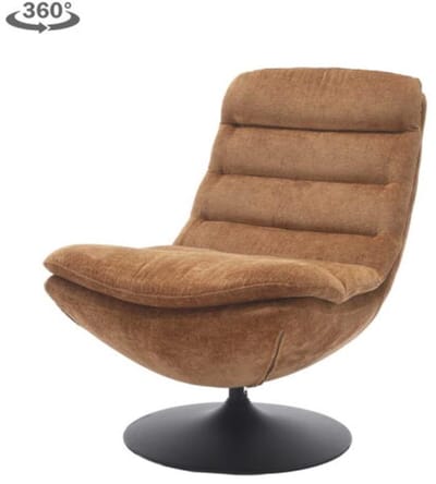Tower Living Fauteuil Marano draaibaar Harmony 56 - caramel brown